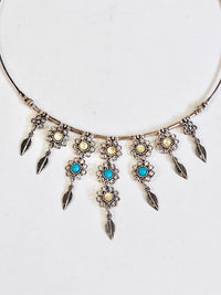 Vintage Sterling & Mother of Pearl Necklace by QT Quoc