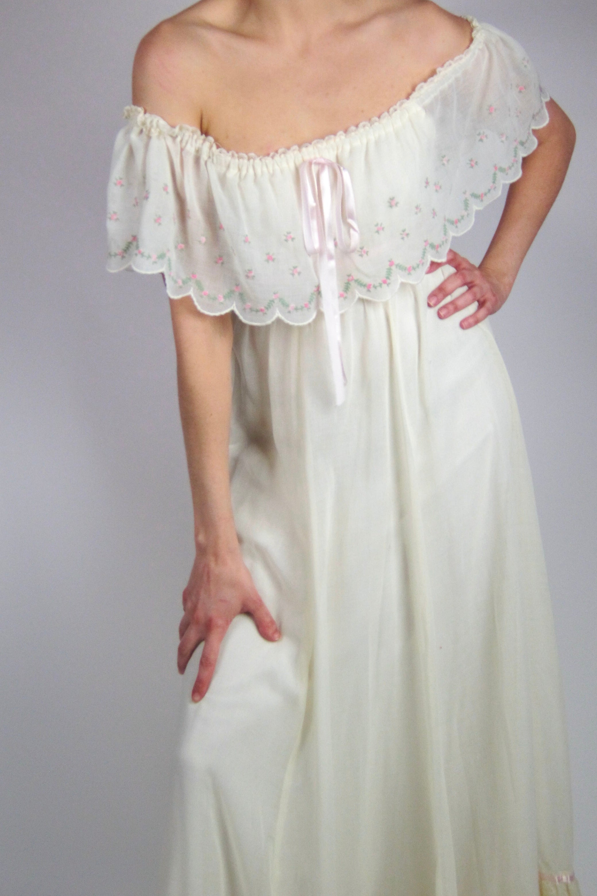 Vintage Gunne Sax by Jessica McClintock Floral Gauze Dress – Dovetail