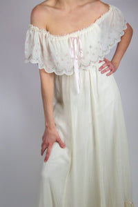 Vintage Gunne Sax by Jessica McClintock Floral Gauze Dress