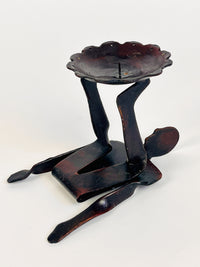 Vintage Figurative Wrought Iron Candle Holder