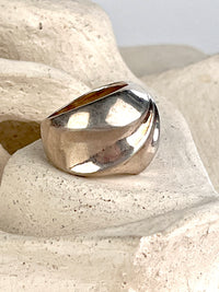 Vintage Modernist Sterling Dome Ring