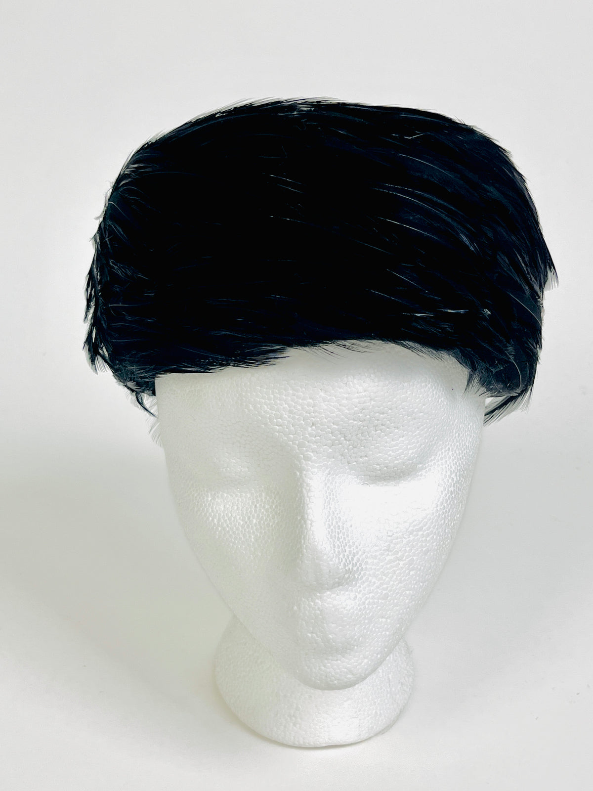 Vintage Pillbox Feather Hat