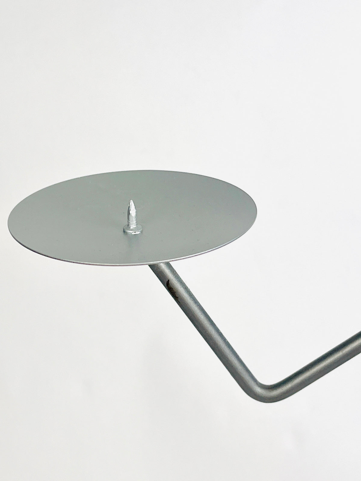 Large Vintage Postmodern Metal Candle Holder
