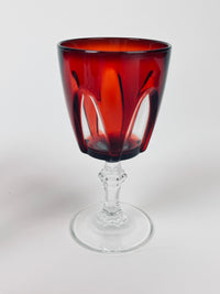 Vintage Red Glass Stemware