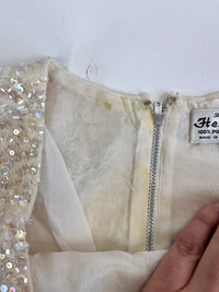 Vintage 1950s Wool & Sequin Top