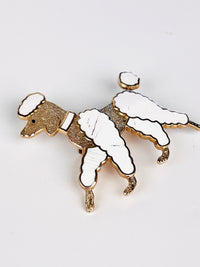 Vintage Enameled Poodle Brooch