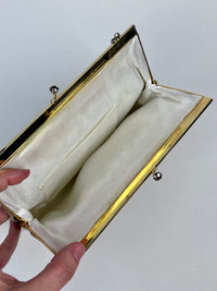 Vintage Petit Point & Mother of Pearl Handbag