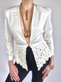 Vintage Pearly Brocade Top