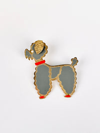 Vintage Enameled Poodle Brooch