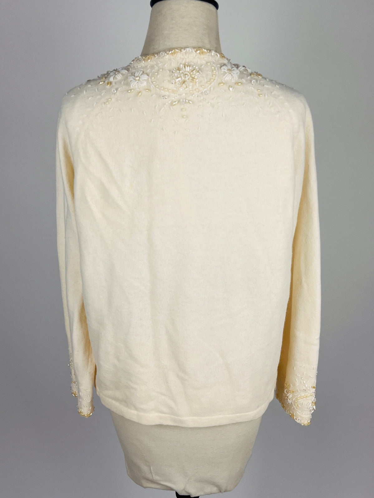 Vintage Beaded Angora & Wool Sweater