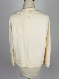 Vintage Beaded Angora & Wool Sweater