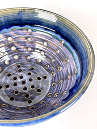 Vintage Handmade Stoneware Colander