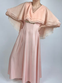 Vintage 1960s Peach Maxi Dress