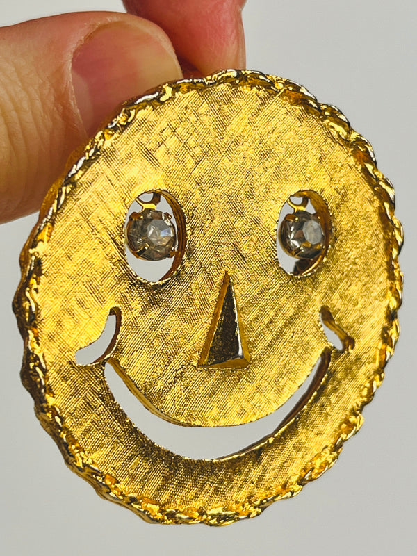 Vintage Smiley Face Brooch/Pendant