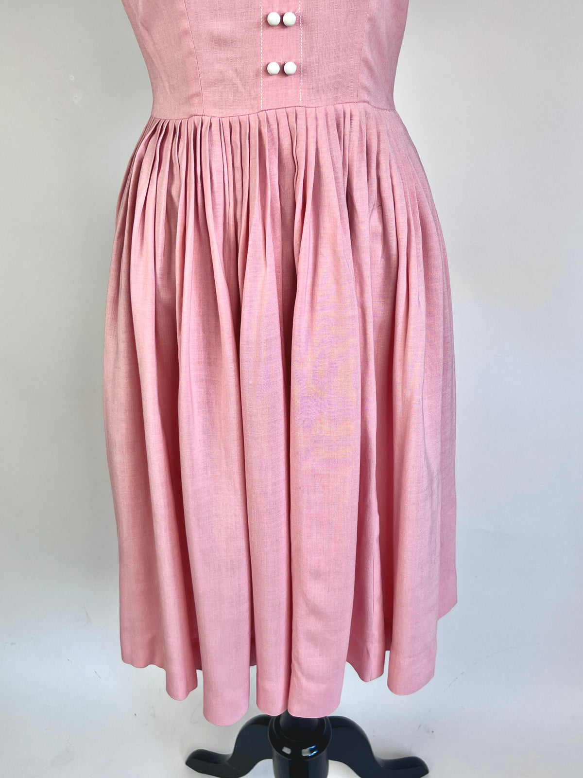 Vintage 1950s Pink PleatedJonathan Logan Dress