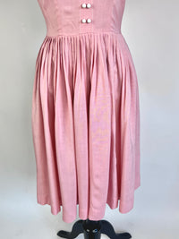 Vintage 1950s Pink PleatedJonathan Logan Dress