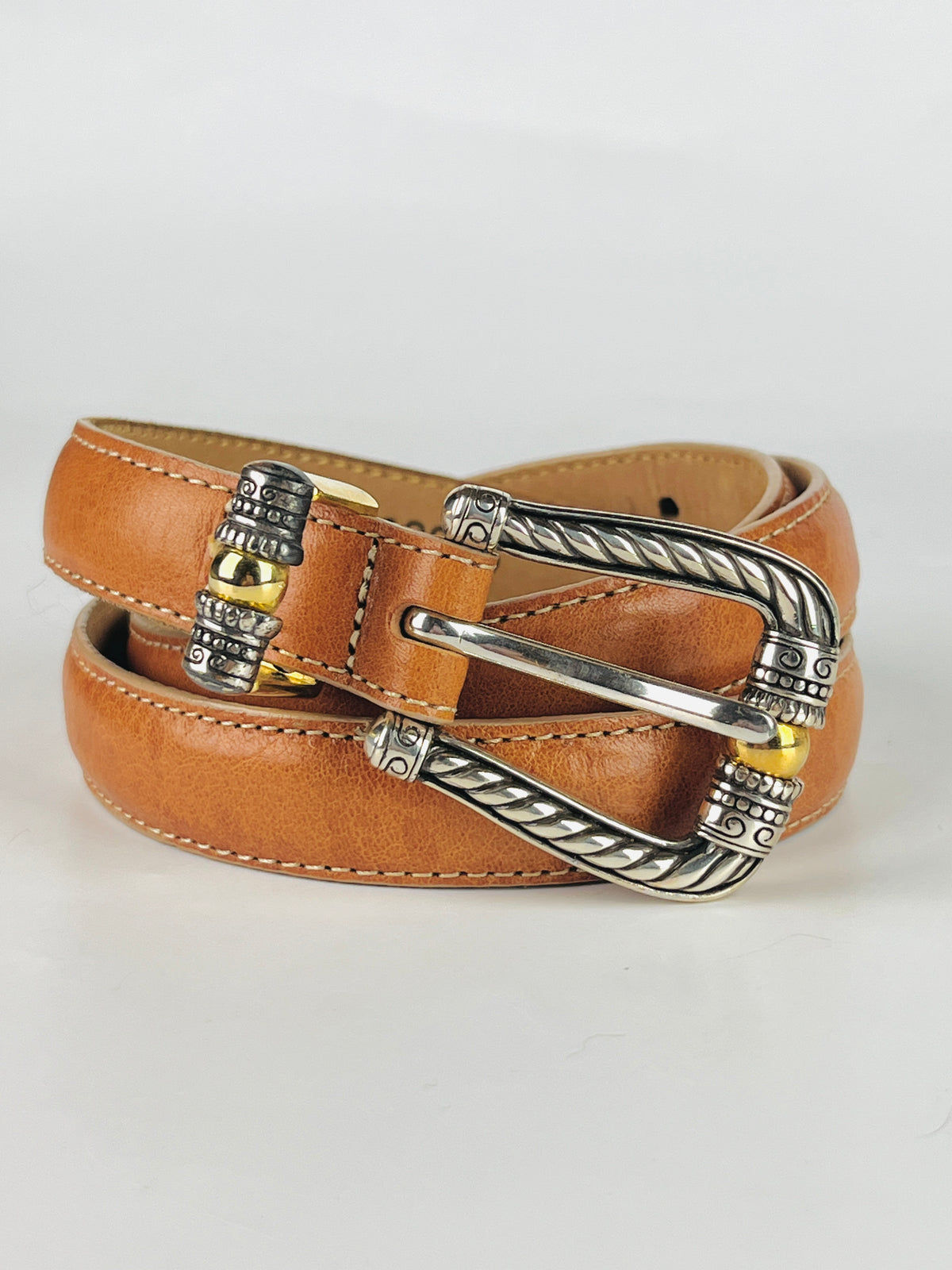 Vintage Tan Leather Brighton Belt