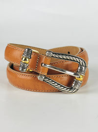 Vintage Tan Leather Brighton Belt