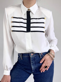 Vintage Satin Ribbon Blouse