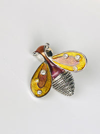Vintage Enameled Butterfly Brooch