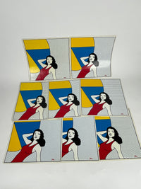 Vintage Pop Art Placemats, 8pc Set