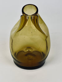 Vintage Amber Blown Glass Vase