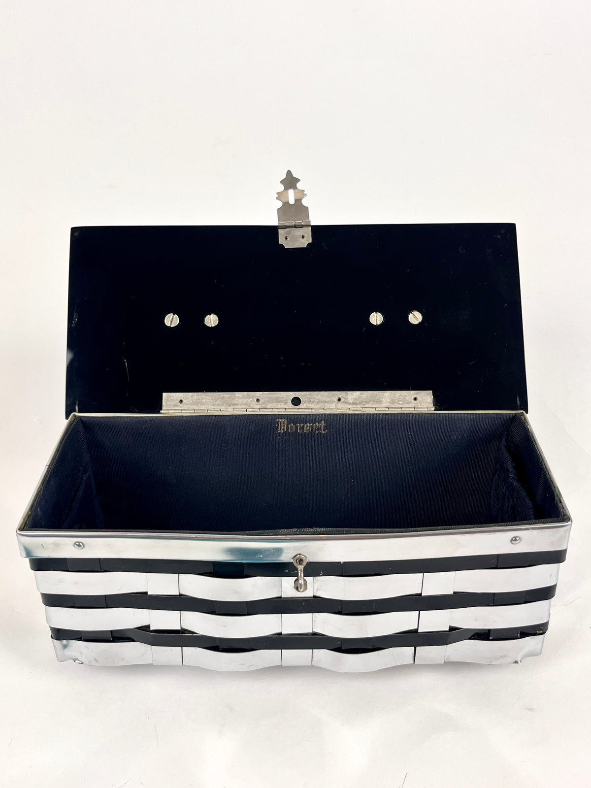 Vintage Chrome & Lucite Box Purse
