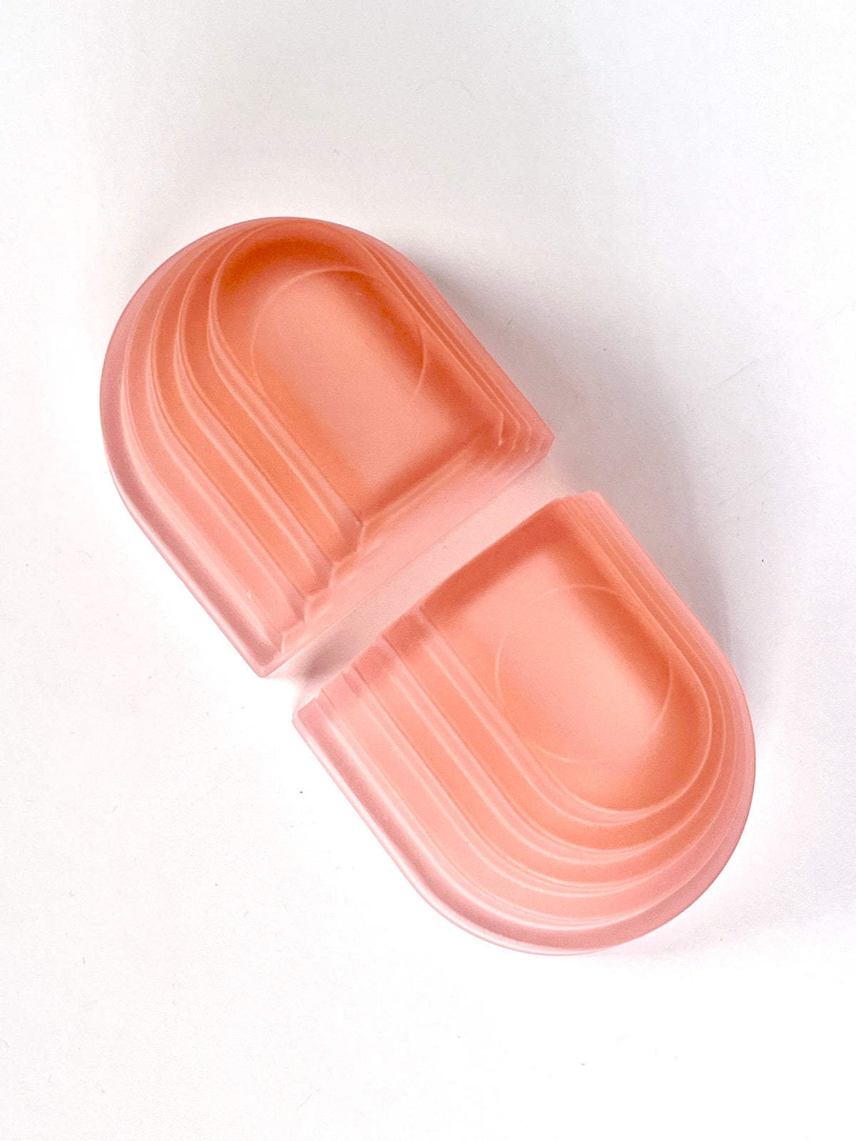 Italian Postmodern Pink Frosted Glass Bookends