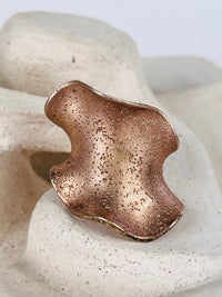 Vintage Rose Gold Vermeil Sterling Silver Shimmer Ring