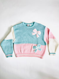 Vintage Pastel Bow Sweater