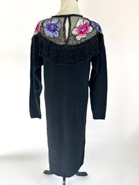 Vintage Wool & Sequin Sweater Dress