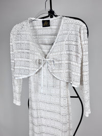 Vintage 90s White Lace Dress & Top
