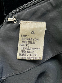 Vintage Velvet Pleated Dress