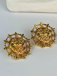 Vintage Anne Klein Lion Head Earrings