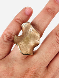 Vintage Rose Gold Vermeil Sterling Silver Shimmer Ring