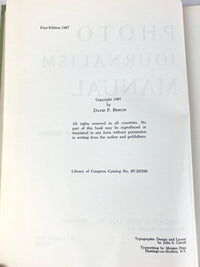 Photojournalism Manual, 1967 First Edition