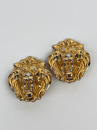 Vintage Lion Head Earrings