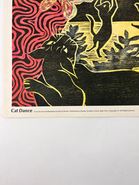 Vintage “Cat Dance” Lithograph by Marcia Brown, 1974