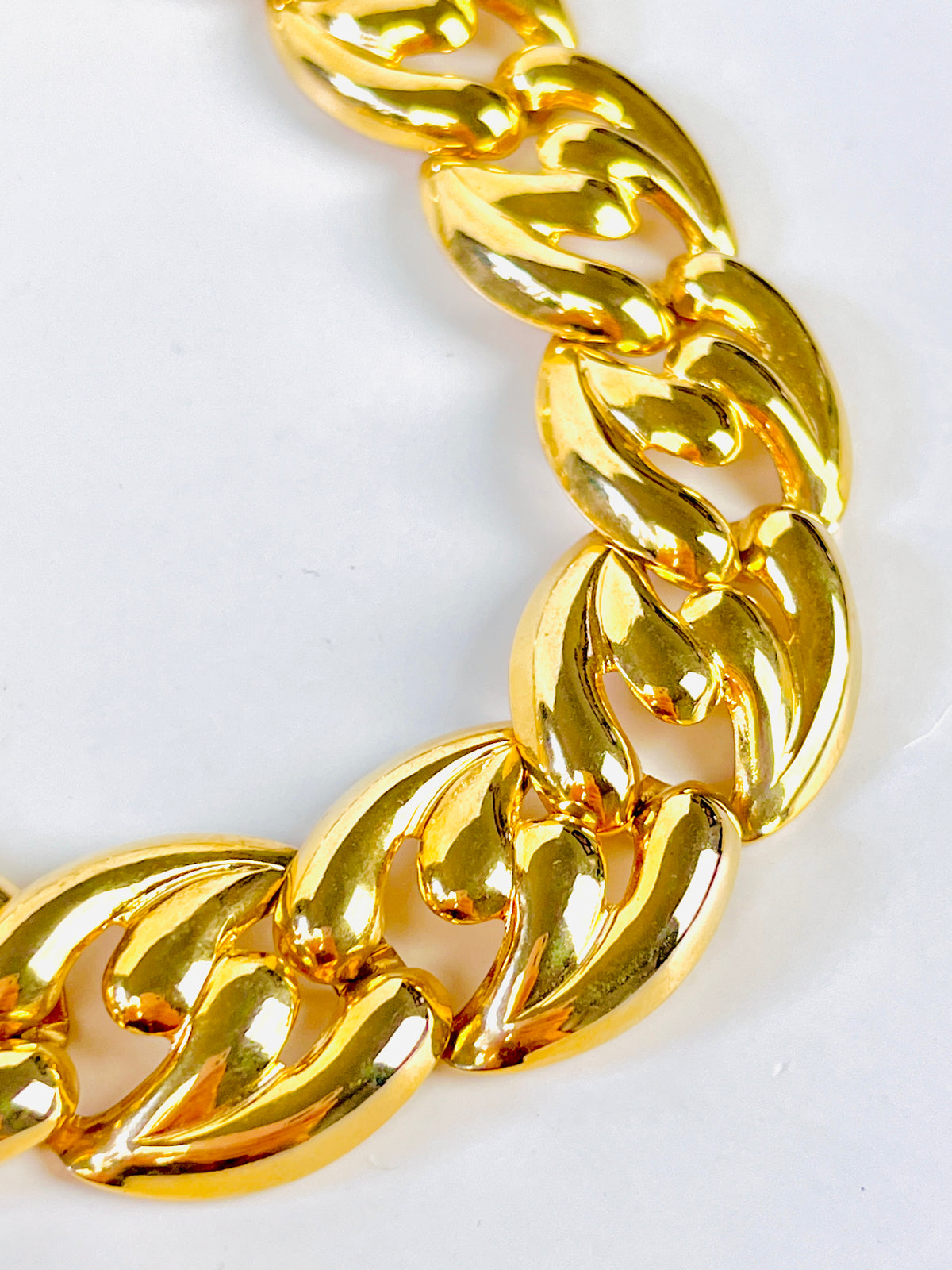 Vintage Gold Tone Collar Necklace
