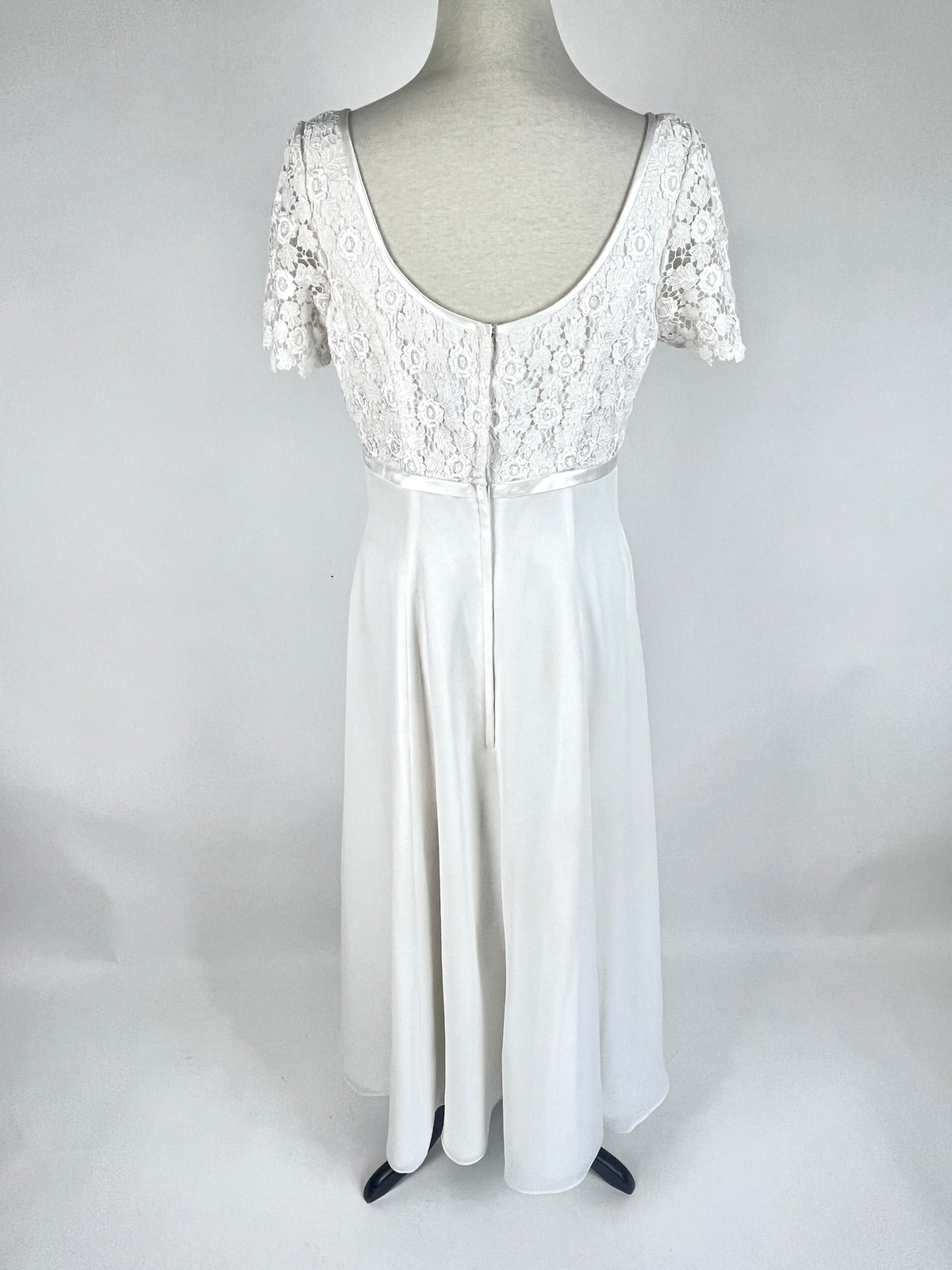 Vintage Wedding Dress with Floral Lace