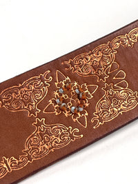 Vintage Brown Leather Linea Pelle Belt