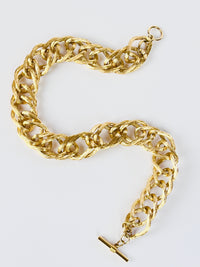 Vintage Textured Gold Tone Collar Necklace