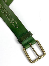 Vintage Green Leather Linea Pelle Belt