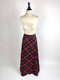 Vintage Plaid Maxi Skirt