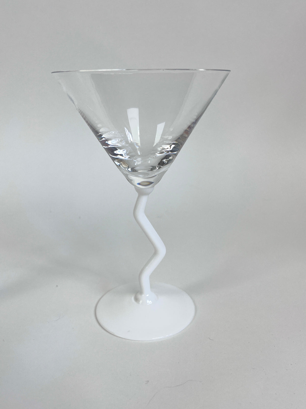 Postmodern Martini Glasses - White Stems