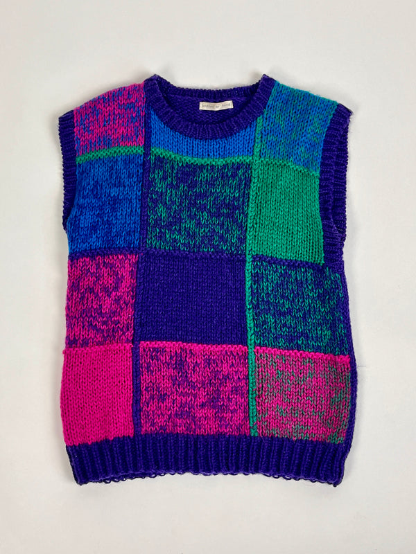 Vintage Colorblock Wool Sweater