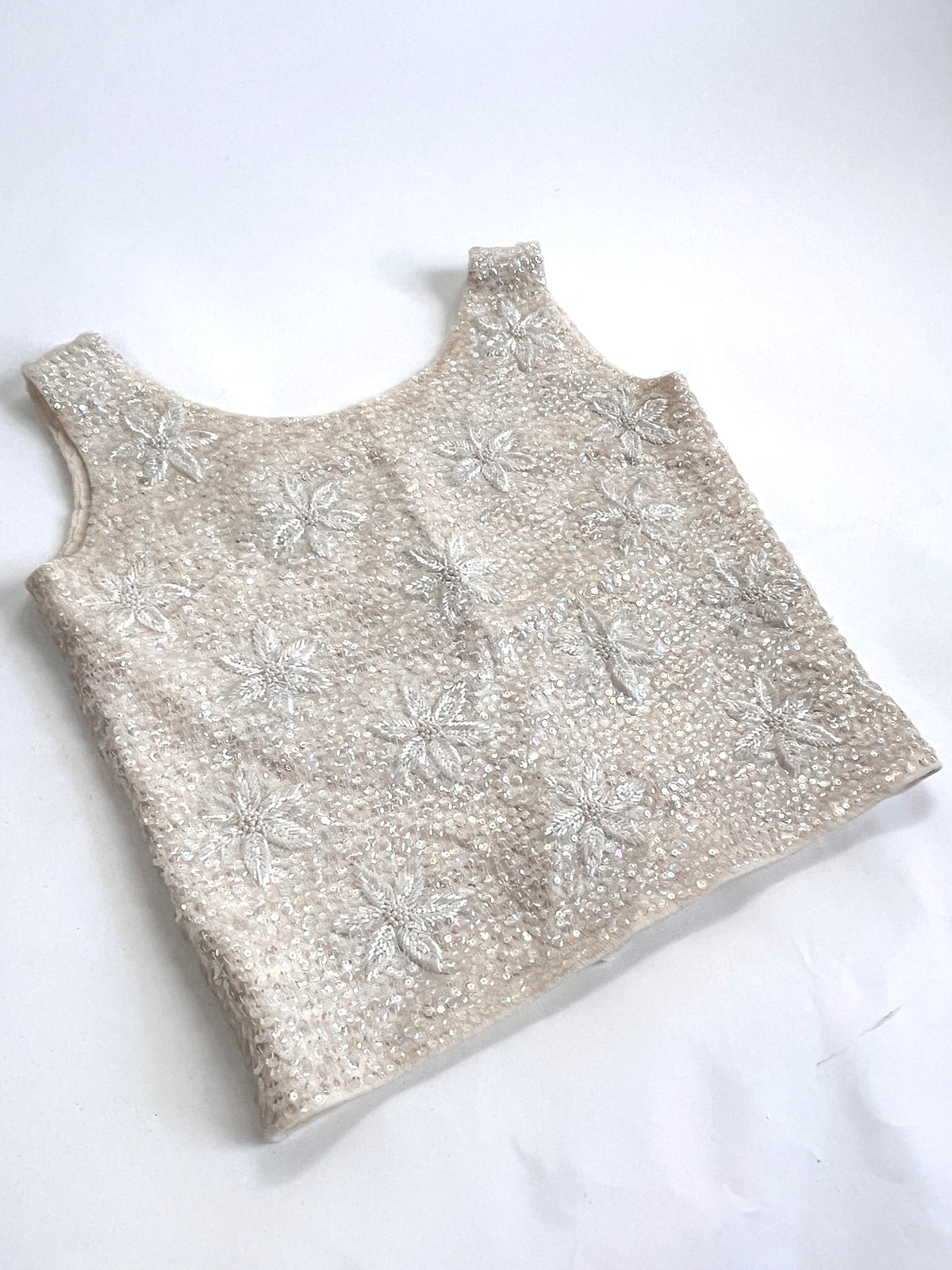 Vintage 1950s Wool & Sequin Top