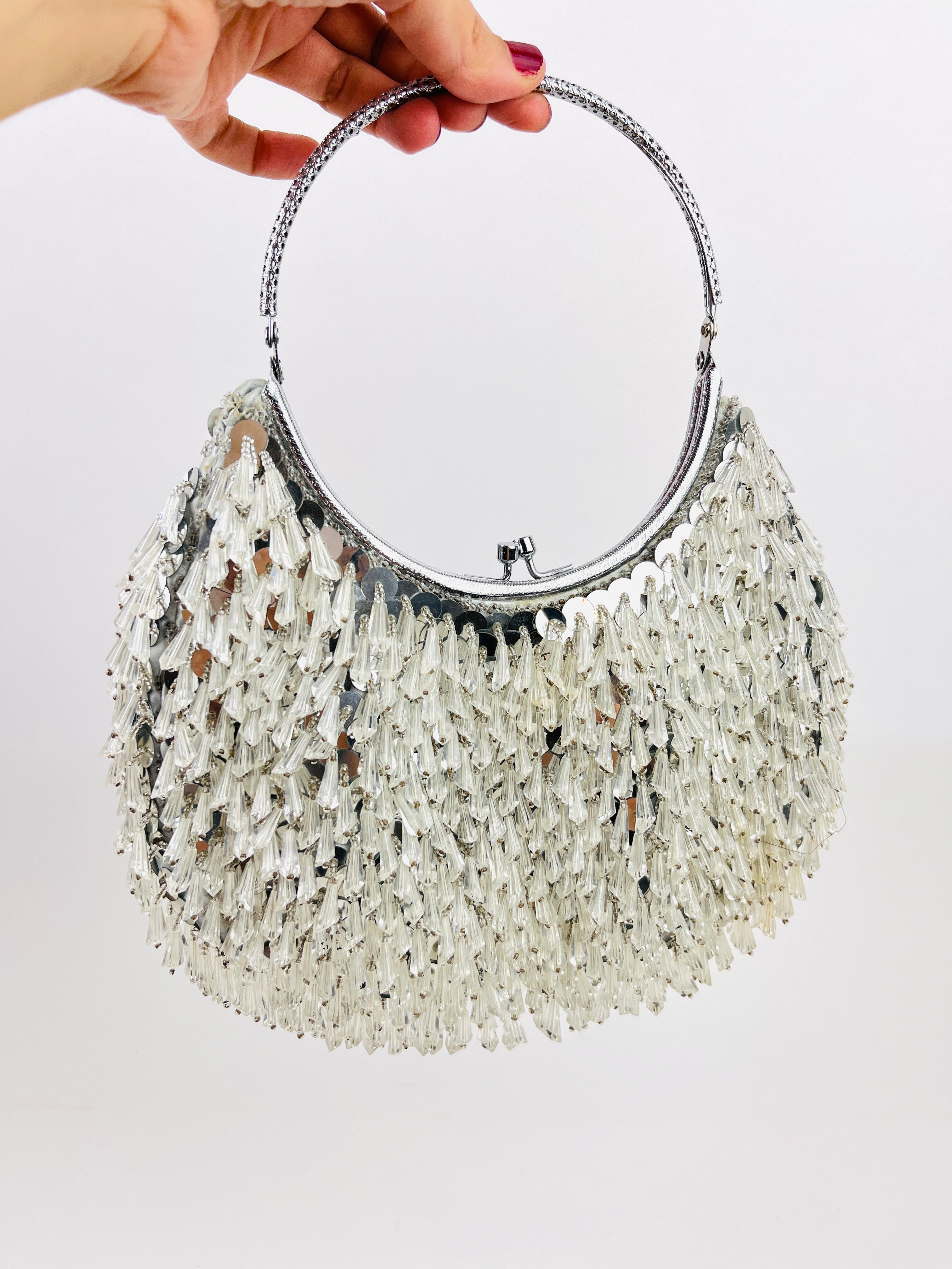 Buy Accessorize London Womens Silver Star Sequin Bag Online