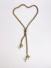 Vintage Adjustable Faux Pearl Necklace
