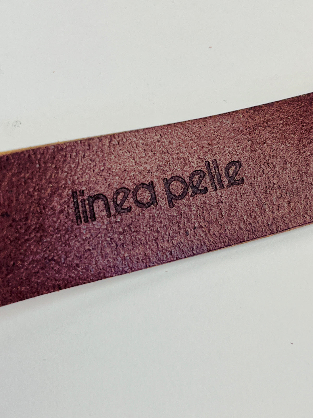 Vintage Brown Leather Linea Pelle Belt
